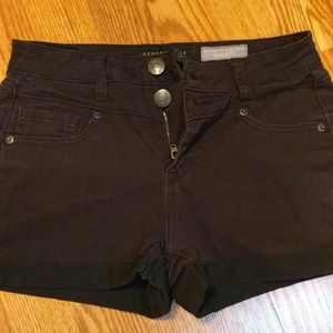 High rise black shorts